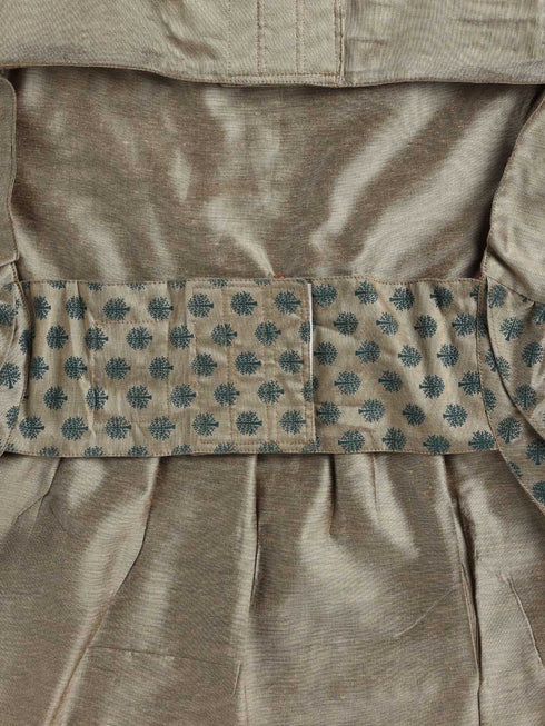 Dogs' Chiku Printed Flared Frock With Attached Bow